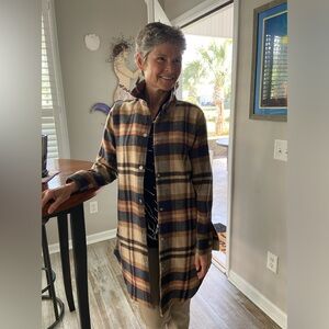 Warm, comfy plaid jacket, size medium